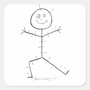 Sticker Carré Acuponcture collante