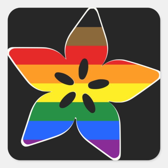 Sticker Carré Adafruit Pride (Devant)