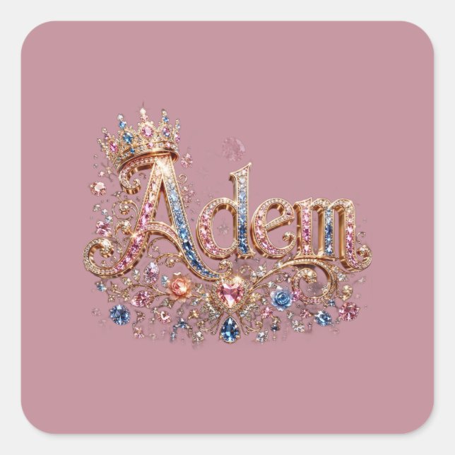 Sticker Carré Adam Crown Design  (Devant)