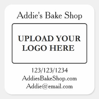 Sticker Carré Add Your Business Logo