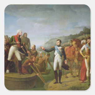 Sticker Carré Adieu du napoléon I et de l'Alexandre I