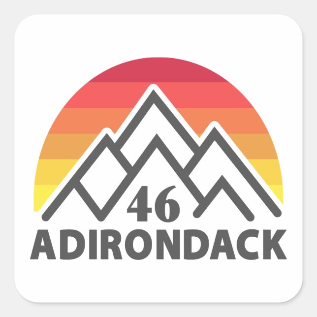 Sticker Carré Adirondack 46 Rainbow (Devant)