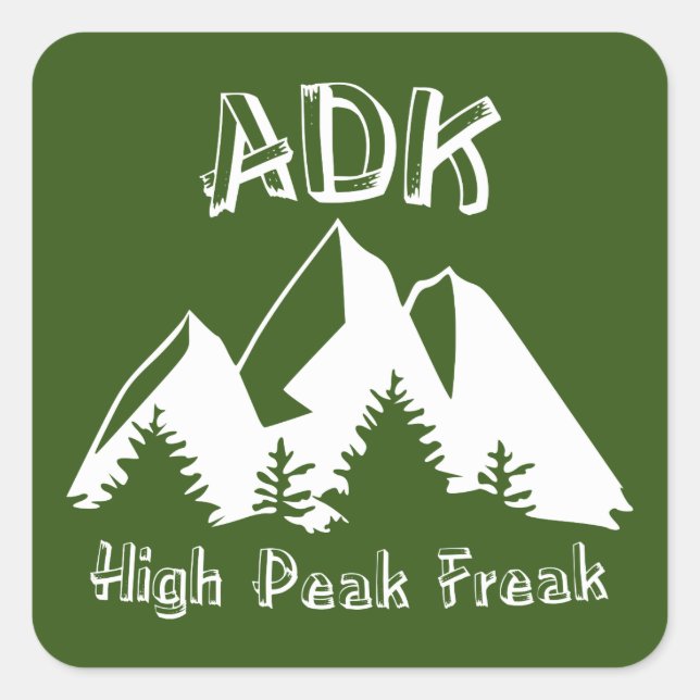 Sticker Carré Adirondack High Peak Freak (Devant)