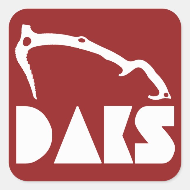 Sticker Carré Adirondacks Ice Escalade (Devant)