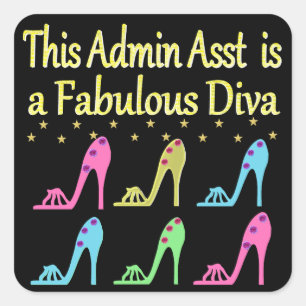 STICKER CARRÉ ADMIN ASST SHOE LOVER DESIGN