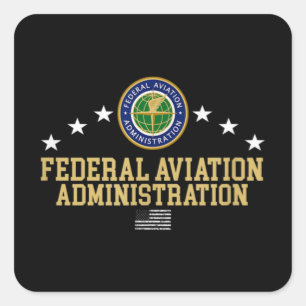 Sticker Carré Administration fédérale de l'aviation - FAA