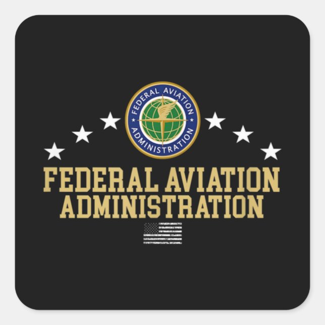 Sticker Carré Administration fédérale de l'aviation - FAA (Devant)