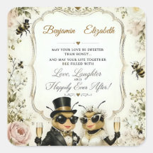Adorables abeilles, élégant mariage floral