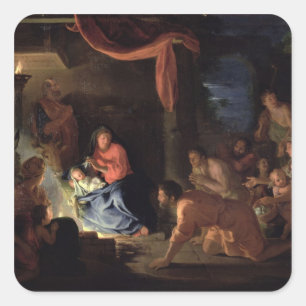 Sticker Carré Adoration des bergers, 1689