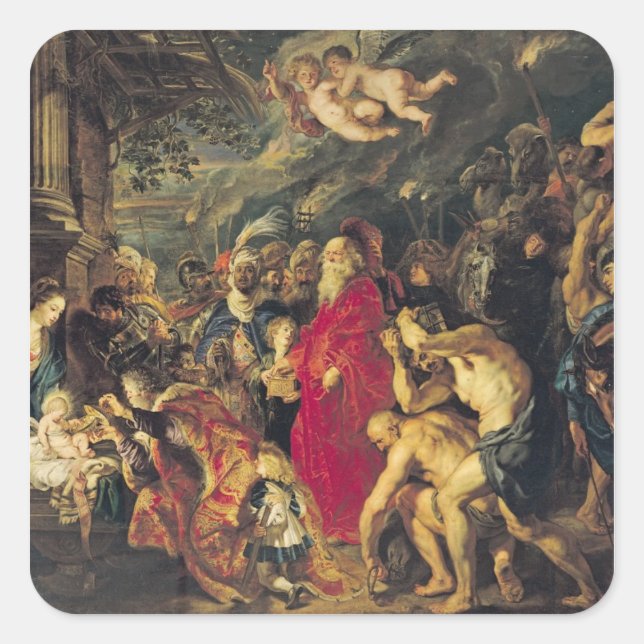 Sticker Carré Adoration des Mages, 1610 (Devant)