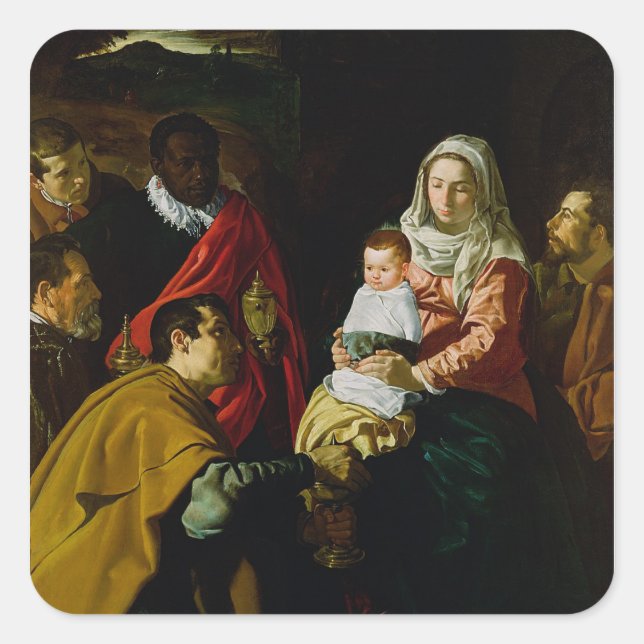 Sticker Carré Adoration des rois, 1619 (Devant)
