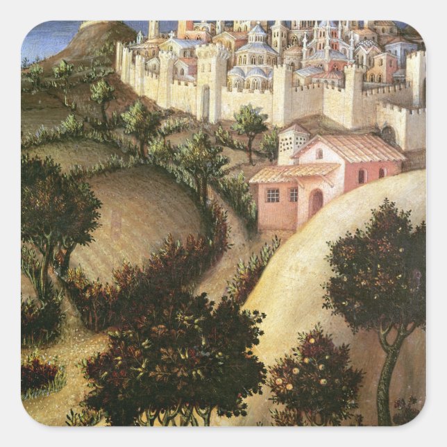 Sticker Carré Adoration du Retable Magi (Devant)