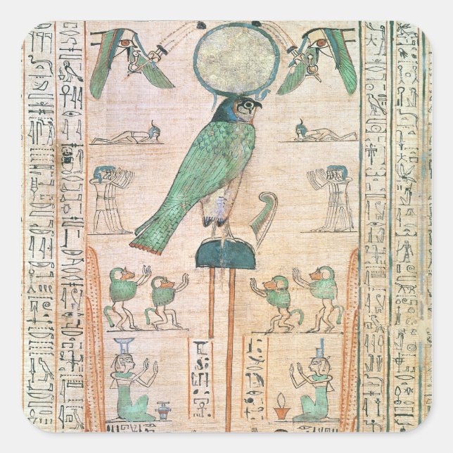 Sticker Carré Adoration du soleil levant (Devant)