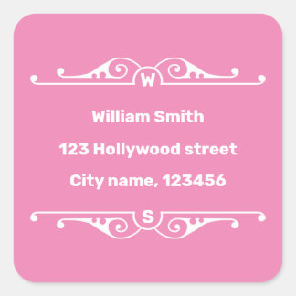 Sticker Carré Adresse