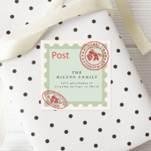 Sticker Carré Adresse de retour pour les vacances de messagerie