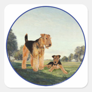 Sticker Carré Adult et pup