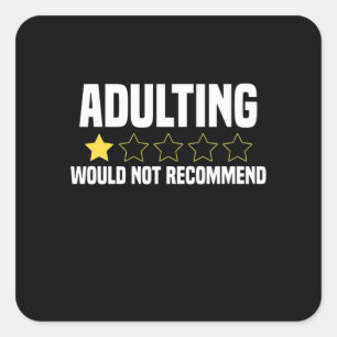 Sticker Carré Adulte surévalué