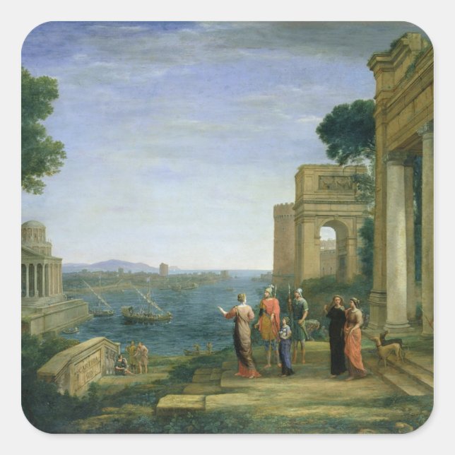 Sticker Carré Aeneas et Dido à Carthage, 1675 (Devant)