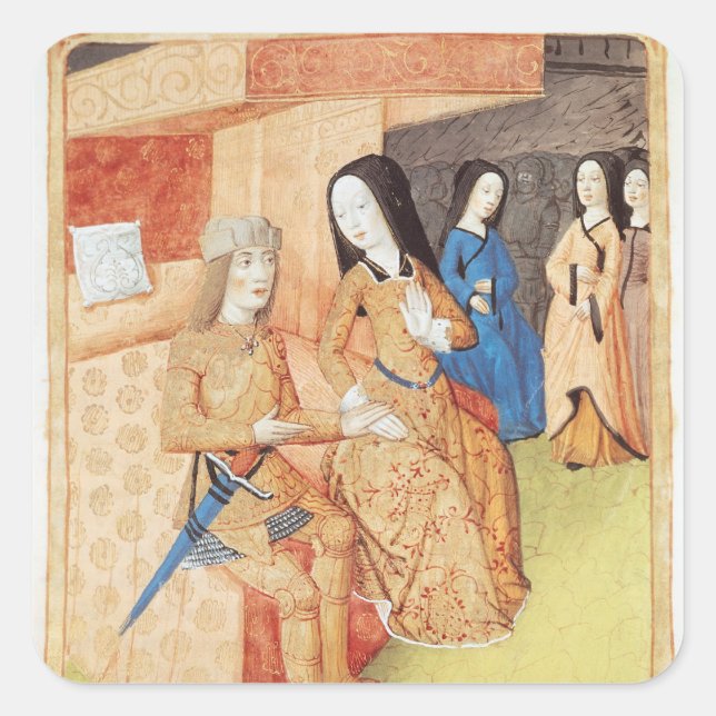 Sticker Carré Aeneas et Dido, des oeuvres de Virgil (Devant)