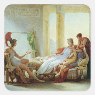 Sticker Carré Aeneas raconte Dido de la catastrophe à Troy