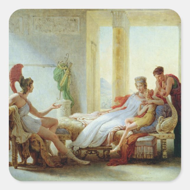Sticker Carré Aeneas raconte Dido de la catastrophe à Troy (Devant)