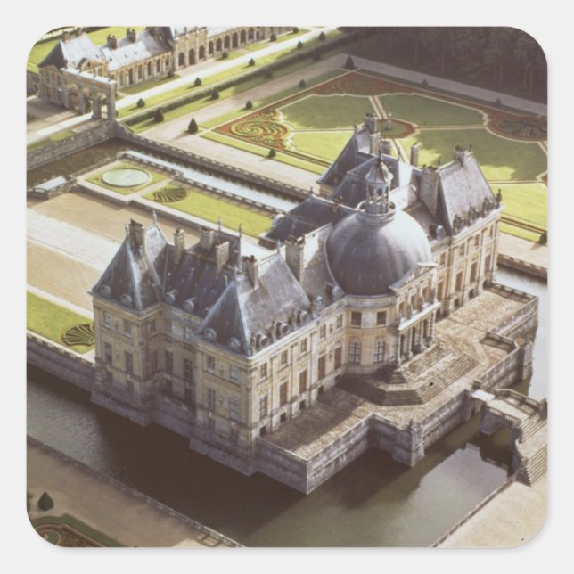 Sticker Carré Aerial view of the Chateau, designed for Nicholas (Devant)