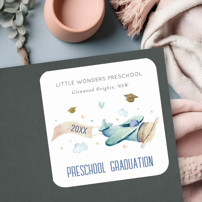 Sticker Carré Aéronefs pour enfants mignons Stars du ciel (Créateur téléchargé)