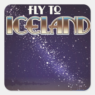 Sticker Carré Affiche de combat d'Islande