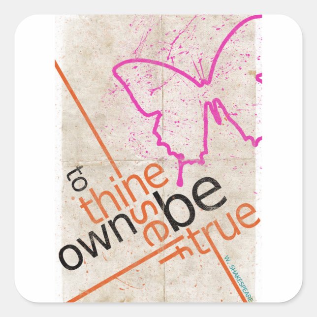 Sticker Carré Affiche motivationnelle (Devant)