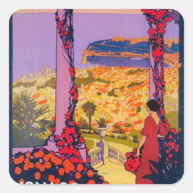 Sticker Carré Affiche promotionnelle Voyage (Devant)