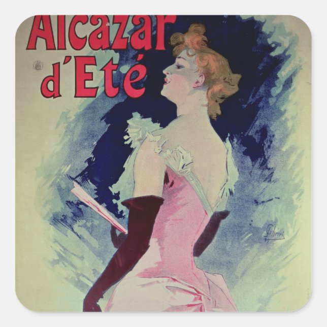 Sticker Carré Affiche publicitaire "Alcazar d'Ete" (Devant)