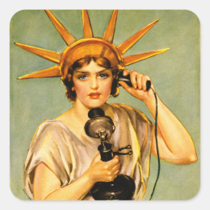 Sticker Carré Affiche vintage de la Première Guerre mondiale Hel
