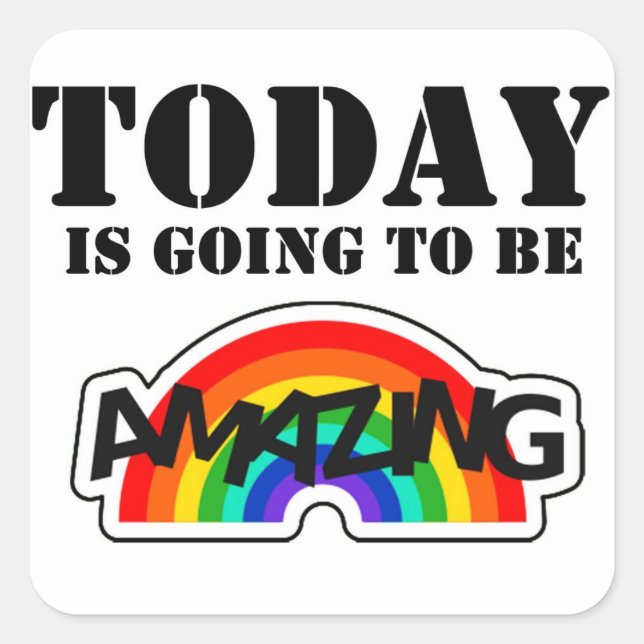 Sticker Carré Affirmation de soi (Devant)