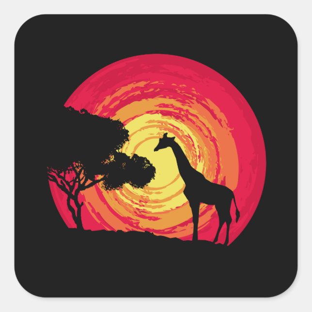 Sticker Carré African sunset (Devant)