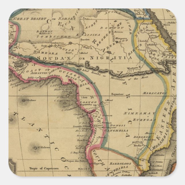 Sticker Carré Afrique 30 (Devant)