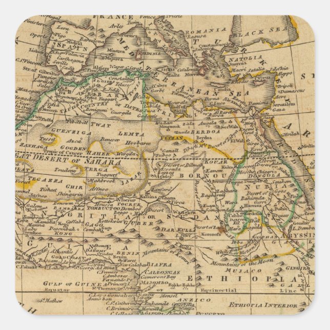 Sticker Carré Afrique 45 (Devant)