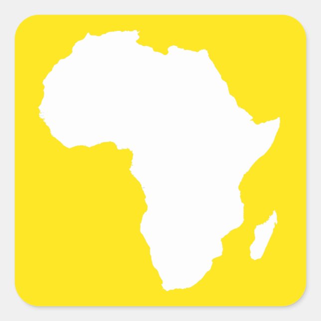 Sticker Carré Afrique Audacieuse Jaune Dorée (Devant)