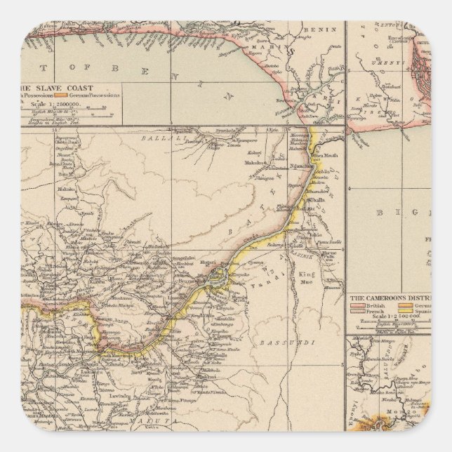 Sticker Carré Afrique de l'Ouest 2 (Devant)