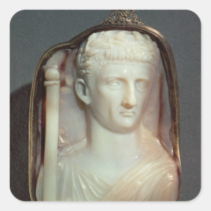 Sticker Carré Agate Cameo portant le portrait de Claudius