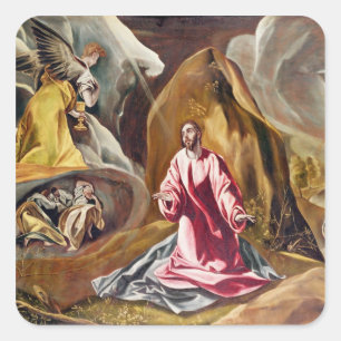 Sticker Carré Agonie dans le jardin de Gethsemane, c.1590