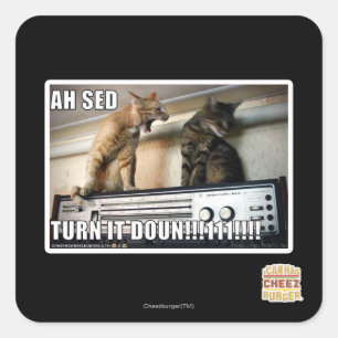 Sticker Carré Ah tour de Sed il vers le bas ! !