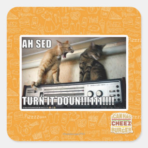 Sticker Carré Ah tour de Sed il vers le bas ! !