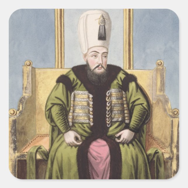 Sticker Carré Ahmed I (1590-1617) Sultan 1603-17 (Devant)