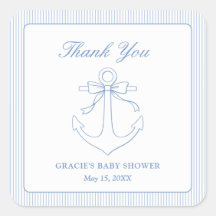 Ahoy It's a Boy Baby Shower Thank You Favor