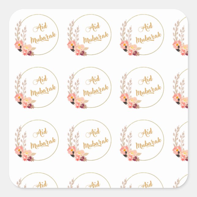 Sticker Carré Aid Mubarak (Devant)