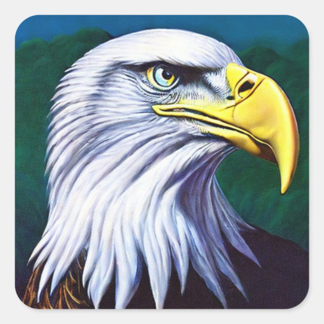 Sticker Carré Aigle (Devant)