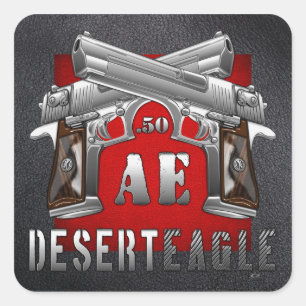 Sticker Carré Aigle du désert .50 AE