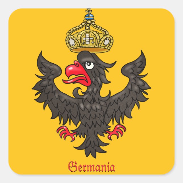 Sticker Carré Aigle héraldique allemand (Devant)