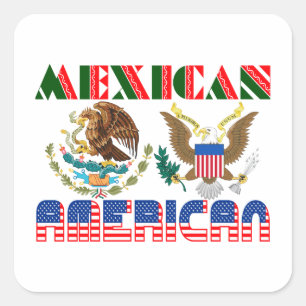 Sticker Carré Aigle mexicaine
