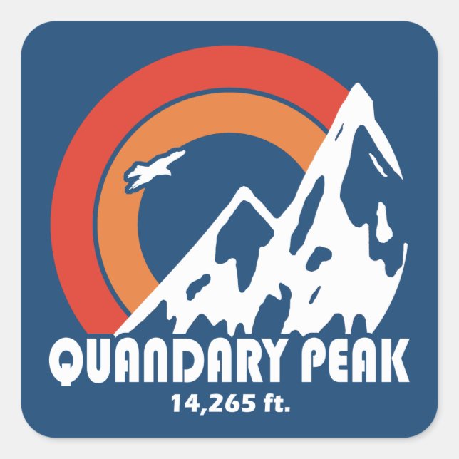 Sticker Carré Aigle Sun Quandary Peak (Devant)